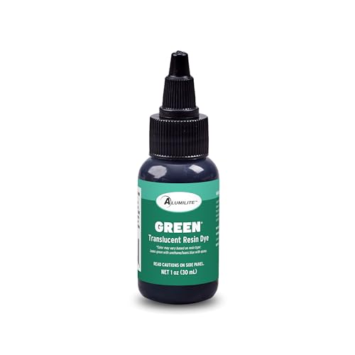 Alumilite Liquid Color Dye (Green, 1 oz) Highly Concentrated Tint for Casting Resin, Polyester, and Urethane - Ideal for Clear, Translucent, or Opaque DIY Arts and Crafts, Beginners & Professionals - color: Green