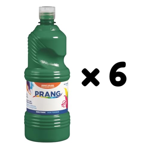 Prang Ready-to-Use Tempera Paint Quart, 32 oz., Green, 6 Count - color: Green (Pack of 6)