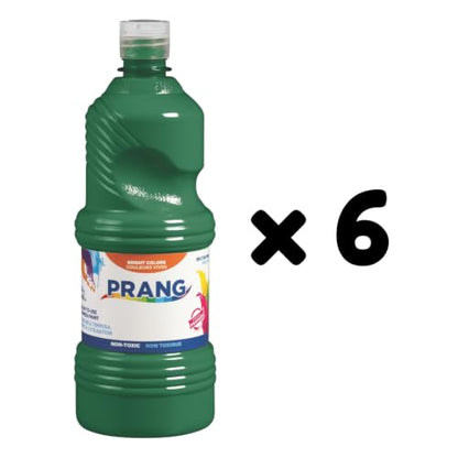 Prang Ready-to-Use Tempera Paint Quart, 32 oz., Green, 6 Count - color: Green (Pack of 6)
