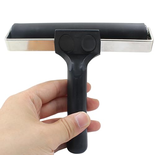 Hitefu 6 Inch Rubber Brayer Roller, Manual Print Rollers, Diamond Painting Roller Tool for Printing Wall, Gluing Application (15cm) - size: 6 Inch