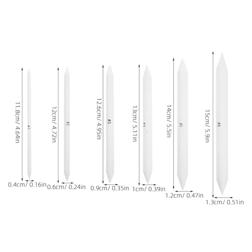 HAPINARY 42pcs Artist Blending Stumps and Tortillions Set for Sketching and Charcoal Drawing, Paper Blending Tools for Students and Artists, Size 1-6, Solid Wood Drawing Blenders for Art