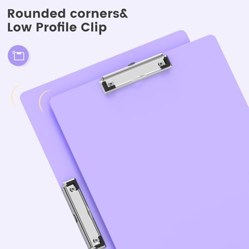 Extra Large 11x17 Clipboards, Landscape and Vertical Layout 2 Pack | Purple Plastic Drawing Boards with Low Profile Clip. Suitable for Watercolor, Sketching, Painting. Art & Drafting Supply - color: Purple
