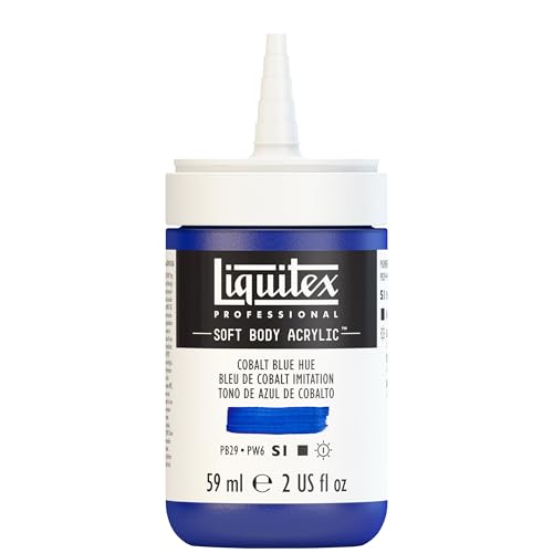 Liquitex Professional Soft Body Acrylic Paint, 59ml (2-oz) Bottle, Cobalt Blue Hue - color: Cobalt Blue Hue, style: 2-oz Bottle