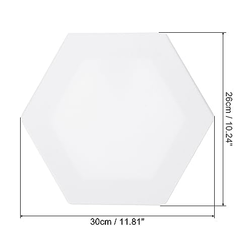 PATIKIL Paint Canvases for Painting, 2 Pack 12x10 Inch Hexagon Wood Frame Stretched Blank Art Canvas Board Panels for Acrylic, Oil, Tempera Painting, White - size: 12x10 Inch