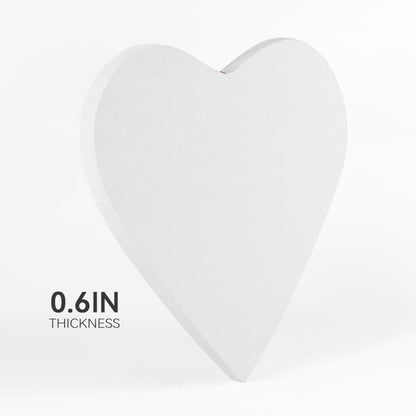 TRANSON 3 Sizes Heart Shaped Stretched Canvas Primed Ready for Painting - size: Heart 3PCS