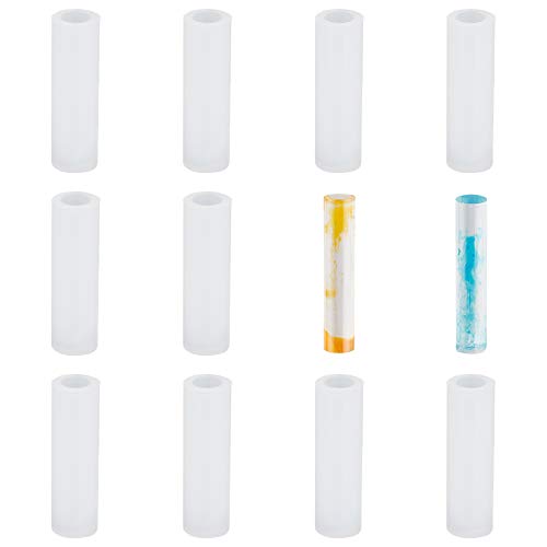 arricraft 10PCS Tube Silicone Molds DIY Resin Craft Clear Resin Casting Molds for DIY Necklace Bracelet Earring Craft Making - color: Clear-Tube