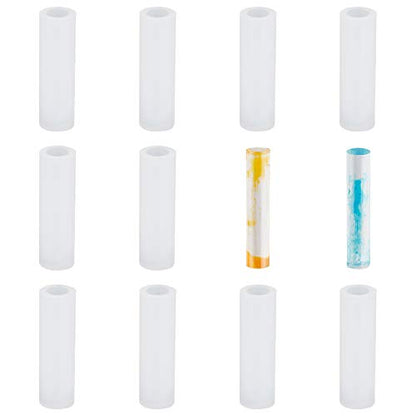 arricraft 10PCS Tube Silicone Molds DIY Resin Craft Clear Resin Casting Molds for DIY Necklace Bracelet Earring Craft Making - color: Clear-Tube