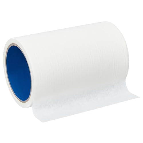 OLYCRAFT 21.9 Yards Textured Paper Tape Tape Textured Paper for Painting Masking Frisket Tracing Frisket 5.9 Inch Wide Painters Tape White Adhesive Painting Tapes for Artists and DIY Projects - size: 5.9 Inch