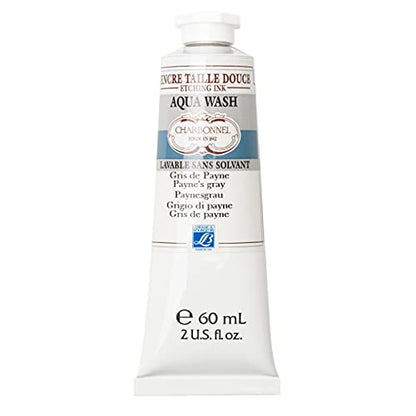 Charbonnel Aqua Wash Etching Ink, 60ml Tube, S1, Payne's Gray 261 - color: Payne's Gray, size: 2 fl oz