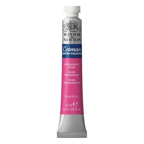 Winsor & Newton Cotman Watercolor Paint, 8ml (0.27-oz) Tube, Permanent Rose - color: Permanent Rose, style: 0.27-oz Tube