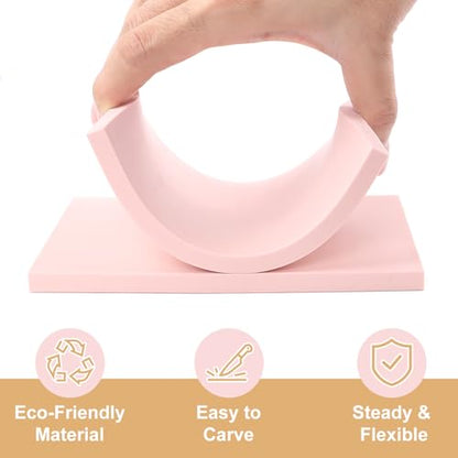 SGHUO 12pcs 4"x6" Pink Rubber Linoleum Blocks for Printmaking Rubber Stamps Linoleum Block Stamp Making Kit for DIY Crafts & Art Projects (8mm Thick) - color: Pink-12pcs