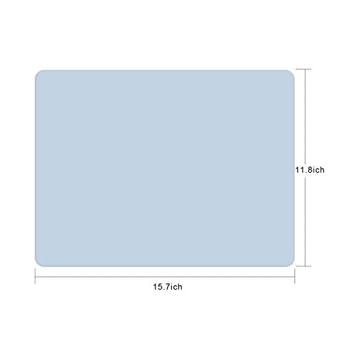 Silicone Placemats, Food-Grade Non-Slip Waterproof, Dining, Stain Resistant, Countertop Protector, Kitchen Counter Mat, Heat Resistant, Baking mat Dishwasher Safe (15.7x11.8Inch-4pack, Blue) - color: Blue, size: 15.7x11.8Inch-4pack