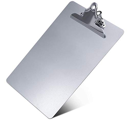 Metal Clipboard, Contractor Heavy Duty Aluminum Clipboard with High Capacity Clip, Rust-Proof Plate for Letter Size and A4 Paper Sheet, Supplies for Office, Jobsite, Medical, School, Law Enforcement - color: Single Plate