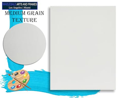 Stretched Canvas for Painting 6x6 10PK 3/4" 10 Oz. 6x6 Canvas Value Pack.Large Stretched Cotton Blank Canvas for Painting. 6 x 6 Canvases Bulk XL Rectangle Universal Triple Primed for Paint&Sip - size: 6x6 10 Pack