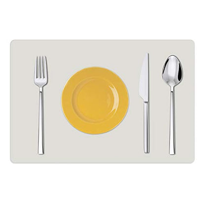 Silicone Placemats, Food-Grade Non-Slip Waterproof, Dining, Stain Resistant, Countertop Protector, Kitchen Counter Mat, Heat Resistant, Baking mat Dishwasher Safe (23.6"×15.7"-1pack, White Gray) - color: White Gray, size: 23.6"×15.7"-1pack