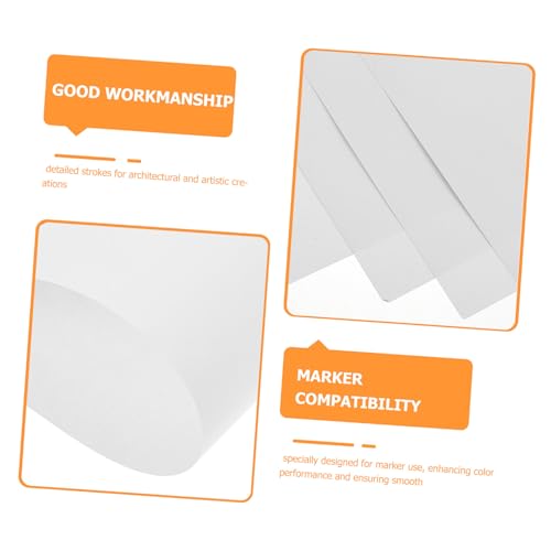 Gogogmee 100 Sheets Architectural Drawing Paper for Markers Ink Bleed Resistant Sketching Paper for Artists Designers Tear-Resistant for Art Projects