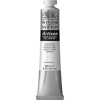 Winsor & Newton Artisan Water Mixable Oil Colour, 6.75-oz (200ml), Titanium White - color: Titanium White, style: 6.75-oz