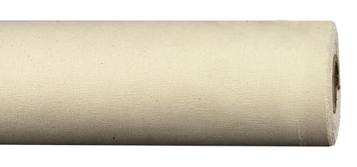 Creative Mark Spectrum Universal Unstretched Cotton Canvas Roll - 62" x 6 Yards 8 oz (9.6 oz Primed) Double Primed, Rich White Acid-Free Acrylic Priming, Canvas Rolls for Painting