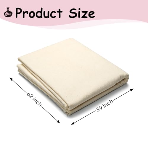 Pottery Tablecloth-Heavy Duty Linen Cotton Blend, 62x39 Inches, High Absorbency Textured Surface for Pottery Making, Oil Painting, Various Handmade Crafts (1PCS) - color: Pottery Tablecloth-1pc