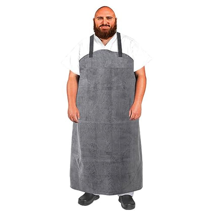 Urby Big and Tall Plus Size Work Apron: Flame Resistant Leather Welding Apron, Wood and Workshop Canvas. Butcher Rubber. - style: Plus Size: Heavy Rubber