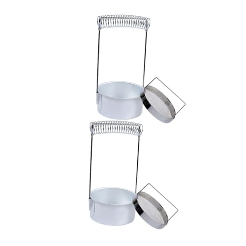 STOBOK 2pcs Stainless Steel Brush Cleaning Barrel Drying Rack for Art Paint Brush Washer Holder for Artists Bucket