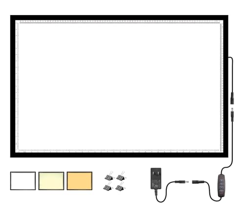 WELZK 7000 Lux A1 Light Pad for Diamond Painting, 2.9ft x 1.9ft Extra Large 3-Colors Lightbox. 10 Levels/Stepless Dimming for Tracing, Drawing, etc - style: A1 3-Colors
