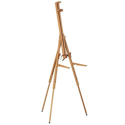Mabef M/27 Field Easel, Lightweight Oiled Beech Wood Outdoor Easel with Adjustable Canvas Angle, Folding Shelf Brackets for Pastels, Up to 4 kg Load Capacity – Made in Italy - style: Compact,Portable