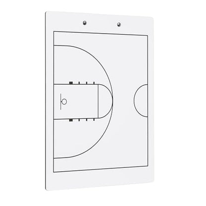 Basketball White Dry Erase Coaches Clipboard | Double-Side Basketball Coaching Whiteboard with Marker