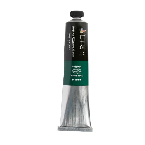 Elan Phthalo Green Watercolor Paint Tube 6.76 fl oz, Vivid Phthalo Tone for Artists, Green Watercolor Paint for Canvas - color: Phthalo Green