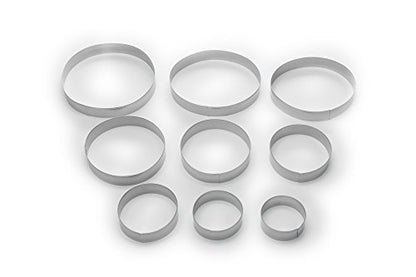 Fox Run, 1 x 6 x 6 inches, Round Cookie Cutter Set - color: Round Cookie Cutter Set