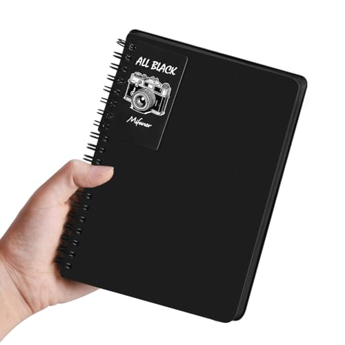 5" x 7" Premium Black Paper Mixed Media Sketchbook,Small Travel Spiral Bound Black Journal Notebook,70 Sheets 110gsm Acid-Free Drawing Paper,Art Supplies for Adults Beginners Artists.Black - color: 1-black paper