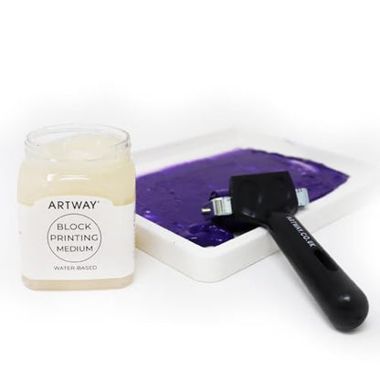 Artway Premium Block Printing Medium - 250ml - Ideal for Relief, Block and Lino Printmaking