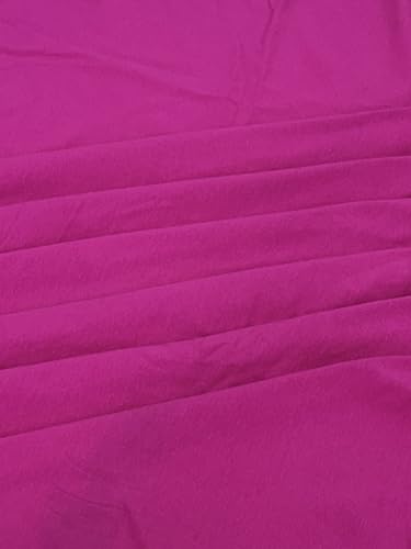 Cotton Jersey Spandex Fabric - Soft - Breathable - All Way Stretch Fabric - Medium Weight - Perfect Choice for Baby Grow, Tshirts, and Cotton Jersey Sheets - 58 Inches Wide - 1 Yard (Fuchsia) - color: Fuchsia