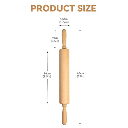Professional Clay Rolling Pin, 17 Inch Non-Stick Clay Roller for Pottery and Slab Making –Duty Pottery Tool with Ergonomic Handles, Essential for Art Studios - color: Clay RollingPin-01