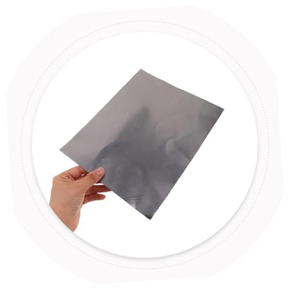 TEHAUX Heat Resistant Graphite Paper 5 Sheets 0.3mm Thick for Jewelry Making Metal Smelting Silver Gold Casting DIY Craft