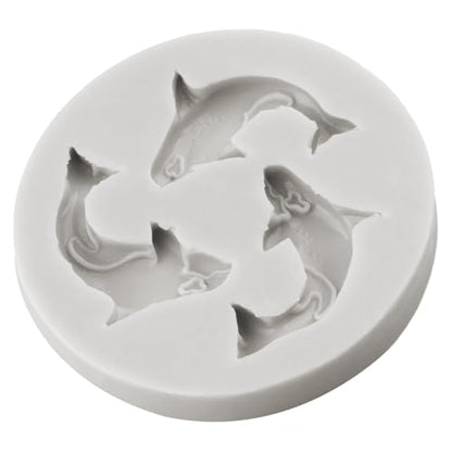 Ocean Animal Polymer Clay Mold Dolphin Killer Whale Silicone Molds for DIY Crafts Air Dry Plaster Polymer Clay Epoxy Resin Casting Jewelry Making - color: Style C