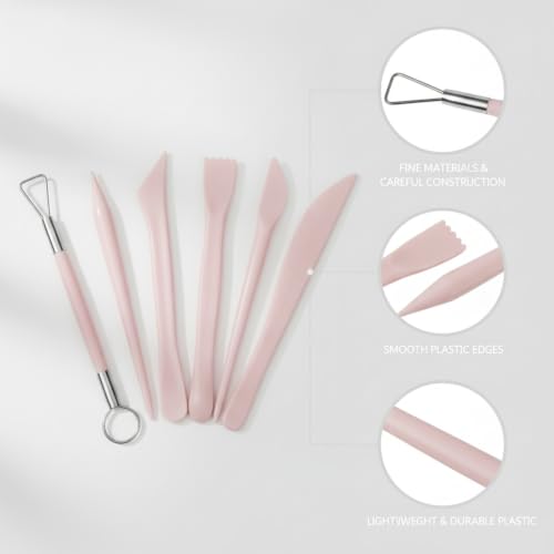 Clay Sculpting Tools Set, 5-Piece Plastic Modeling Kit for Shaping Soft Clay and Resin, Starter Craft Supplies (Set of 5)