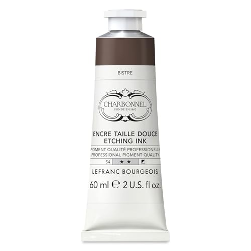 Charbonnel Printing Ink for Intaglio, Etching & Lithography, Bistre Basic - 60 mL (2 oz) tube