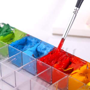 Transon Paint Storage Palette Box 24 Wells Airtight Stay Wet for Watercolor, Gouache, Acrylic and Oil Paint