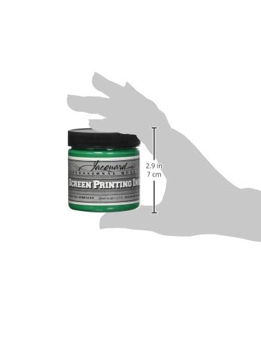 Jacquard Professional Screen Print Ink, Water-Soluable, 4oz Jar, Opaque Green (129)