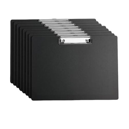 A4 Clipboard Black,Clip Boards Set of 8,Clip Board&Low Profile Clip,Letter Size Drawing Board Sketching Tool,12.5 x 9 Hanging File Folders Plastic Folder for Nurses,Students,Office (Horizontal) - style: Horizontal