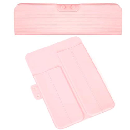 Heat Resistant Silicone Mat Travel Case Portable Travel Mat Cover for Hair Straightener, Flat Iron and Hot Hair Styling Tools (Pink) - color: Pink