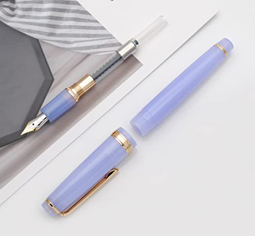 JINHAO 82 Fountain Pen with Gold Clip (F Nib 0.5mm, Transparent Violet) - color: Transparent Violet