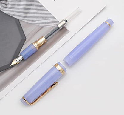 JINHAO 82 Fountain Pen with Gold Clip (F Nib 0.5mm, Transparent Violet) - color: Transparent Violet