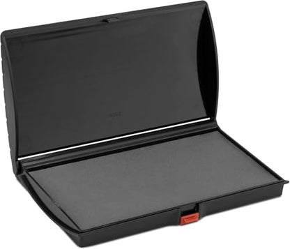 Large Premium Gray Ink Stamp Pad - 3" by 6" - Quality Felt Pad - Case with Closing snap - color: Gray, size: 3" x 6"