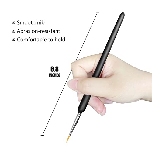 11 Pack Soft-Bristled Detail Outlining Brushes, Miniature Detail Paint Brushes Kits, Fine Detailing Art Paint Brushes