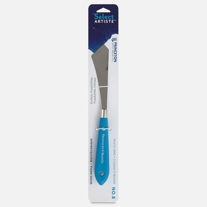 Princeton Select Artiste Palette Knife, Small Multi Angle Scraper, Satin Turqouise Handle, No. 8, Metal, 1 Count - style: Small Multi Angle Scraper No. 8