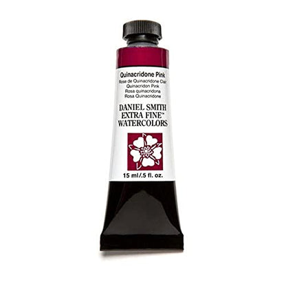Daniel Smith 284600095 Extra Fine Watercolor 15ml Paint Tube, Quinacridone, Pink, 0.5 Fl Oz (Pack of 1) - color: Pink