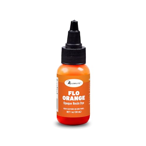 Alumilite Liquid Color Dye (Flo Orange, 1 oz) Highly Concentrated Tint for Casting Resin, Polyester, and Urethane - Ideal for Clear, Translucent, or Opaque DIY Arts & Crafts, Beginners & Professionals - color: Flo Orange