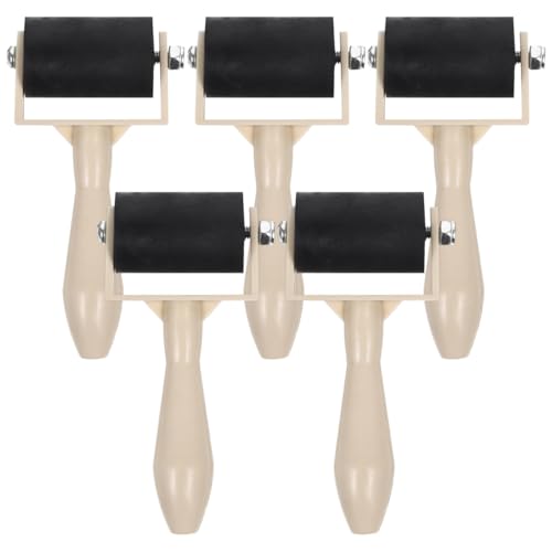 SHINEOFI Printmaking Roller Tool 3.74X1.96 Inch Rubber Ink Brayer for Kids and DIY Crafts - Ink and Glue Spreader for Art Projects and Classroom Use